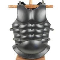 IN9125BKL20 - Medieval Muscle Body Armor Cuirass Flat Black