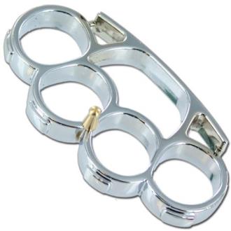 Iron Fist Knuckleduster Paperweight Buckle Silver P490S- Swords Knives and Daggers Miscellaneous
