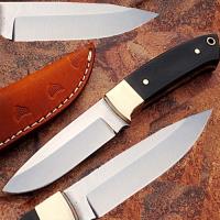J203 - Custom Made J2 German Steel Full Tang Hunting Knife Buffalo Horn