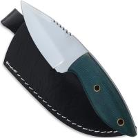 J-204 - Hardened J2 German Steel Knife Handmade Full Tang Skinner Green Handle