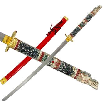 3rd Gen Highlander Connor MacLeod Katana Sword Close Mouth Red