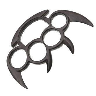 Spiked Brass Knuckle Solid Steel Black