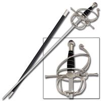 KS5918 - Fencing Rapier Medieval Spiral Swept Hilt Sword