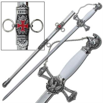 Knights of St. John Masons Sword Silver TK221-3S - Swords