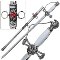 TK221-3S - Knights of St. John Masons Sword Silver TK221-3S - Swords