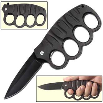 Knuckle Spring Assisted Trench Knife TD423 - Spring Assisted Knives