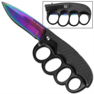 Knuckle Spring Assisted Trench Knife Titanium TD423T Spring Assisted Knives