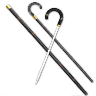 Black Rattan Sword Cane