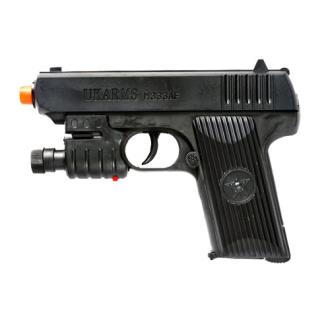 Spring Pistol with Laser and Flashlight