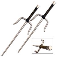 M0850-19SV - Traditional Twin Japanese Sais 19 SV