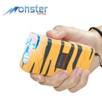 M25000-TG - 25 Million Volt Rechargeable Stun Gun with LED Light and Disable Pin Tiger Print
