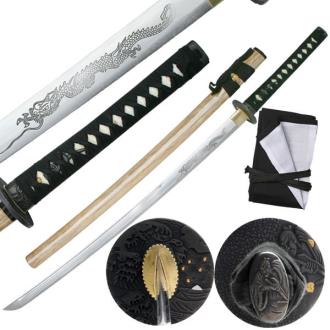 Ten Ryu Katana Handmade w/  Hand forged Samurai Sword - MC-3054 by SKD Exclusive Collection