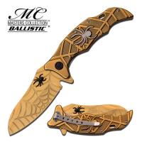 MC-A018GD - SPIDER COLLECTION  SPRING ASSISTED KNIFE GOLD