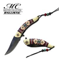 MC-A023IV - 8.5&quot; Native American IV Spring Assisted Folding Knife Indian Assist Open EDC