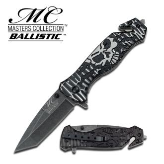 Silver Collection Skull Tanto Spring Assist Knife