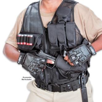 M48 Ops Black Mesh Tactical Molle Vest
