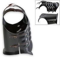 MH-452BK - Undead Knight Cuirass 18ga Functional Armor Black Carbon Steel Muscles Chest Back Plate