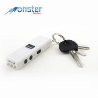 MH6000WT - Mini Keychain Stun Gun LED Flashlight HORNET 6 Million Volt White Rechargeable