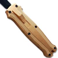 MOTF-2G - Legends Micro OTF Stiletto Switchblade Blade Knife GOLD Out The Front Limited Edition