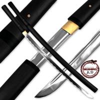 MS657BK - MOSHIRO Shirasaya Functional Katana Bushido Ebony Sword Full Tang Battle Ready