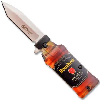 Bar Collection Pocket Knife Bourbon Bottle Design Spring Assisted Knife