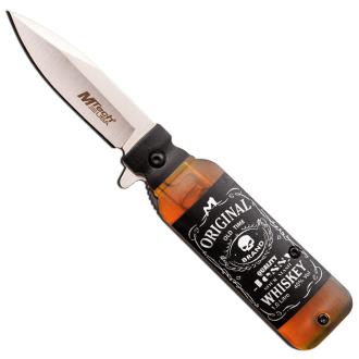 Bar Collection Pocket Knife Whiskey Bottle Design Spring Assisted Knife