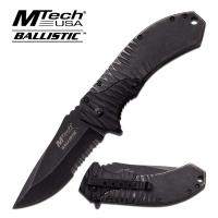 MT-A885BK - Mtech Ballistic Spring Assisted Stone Wash Knife Black