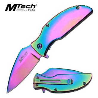 Mtech USA Spydertech Assist-Co Open Titanium Coated RB Knife 3CR13 Steel Alloy