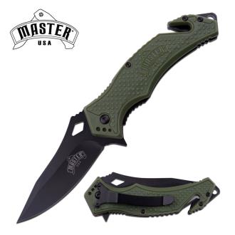 Master USA MU-A048GN Spring Assisted Knife, 4.75'' Closed