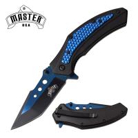 MU-A077BL - Master USA Spring Assisted Knife Blue