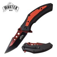 MU-A077RD - MASTER USA SPRING ASSISTED KNIFE RED