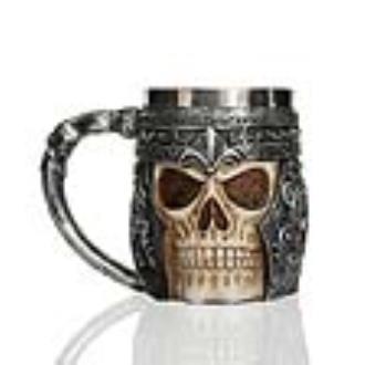 Ancient Nord Drinking Tankard Mug - Skull Helmet Cup Skyrim Elder Scrolls