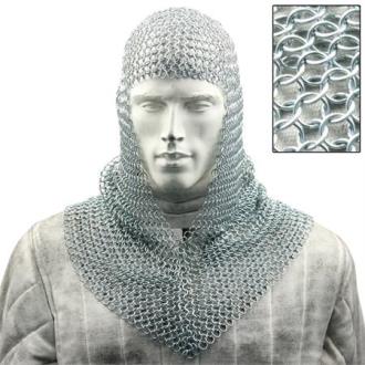 Medieval V Faced Chainmail Coif