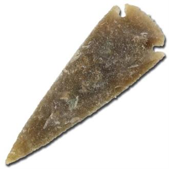 Medieval Flint Agate Arrowhead 5 Inch P491BK - Medieval Weapons