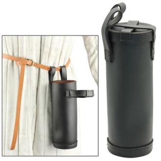 Medieval Leather Bottle Holder Black EHC14PH - Medieval Weapons