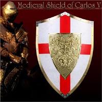 M6410 - Medieval Shield of Carlos V Double Eagles Knight Armor M6410 - Medieval Armor