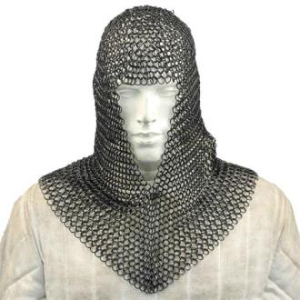 Medieval Blackened Chainmail Coif