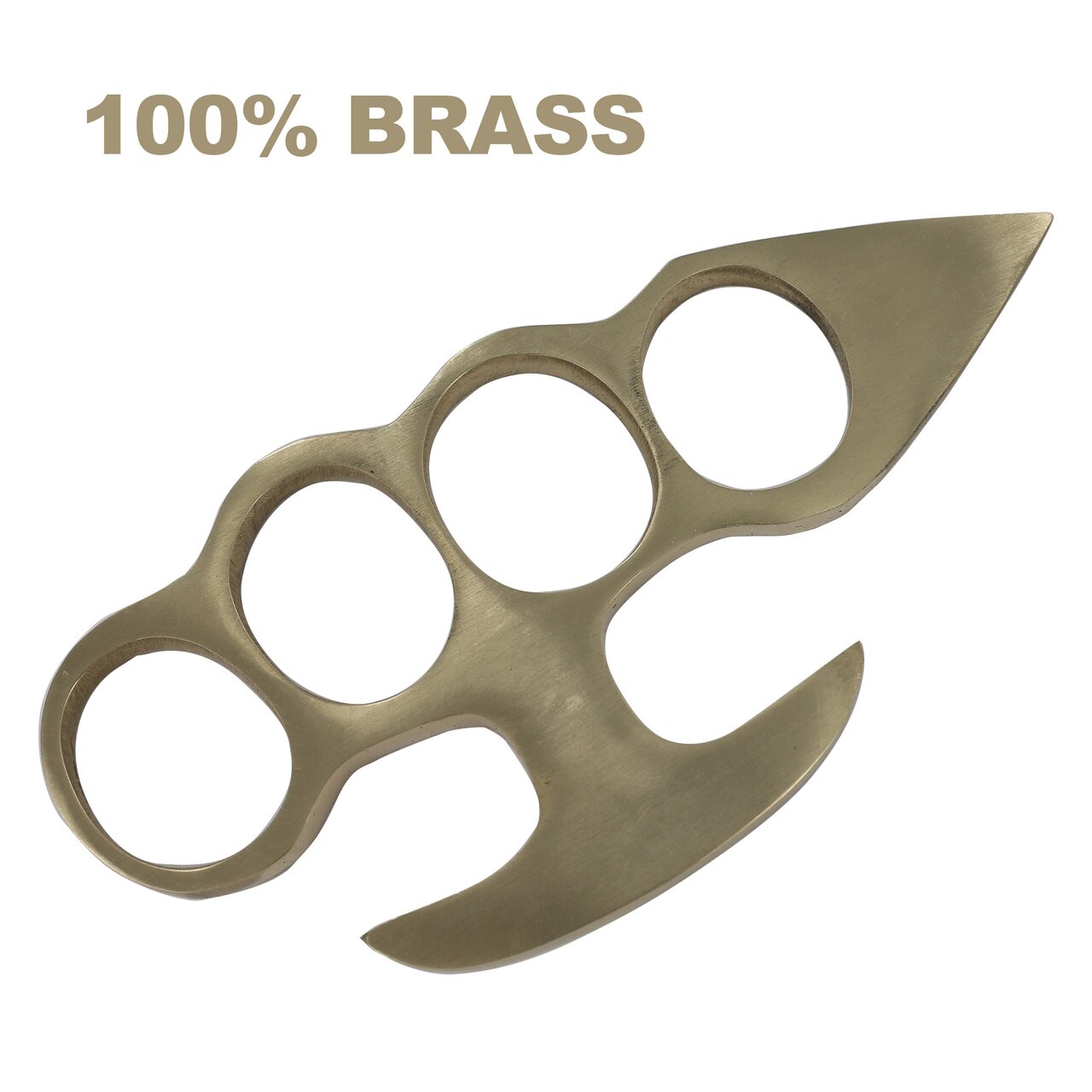 Two Finger Double Knuckle Pure Brass Paper Weight Knuckleduster
