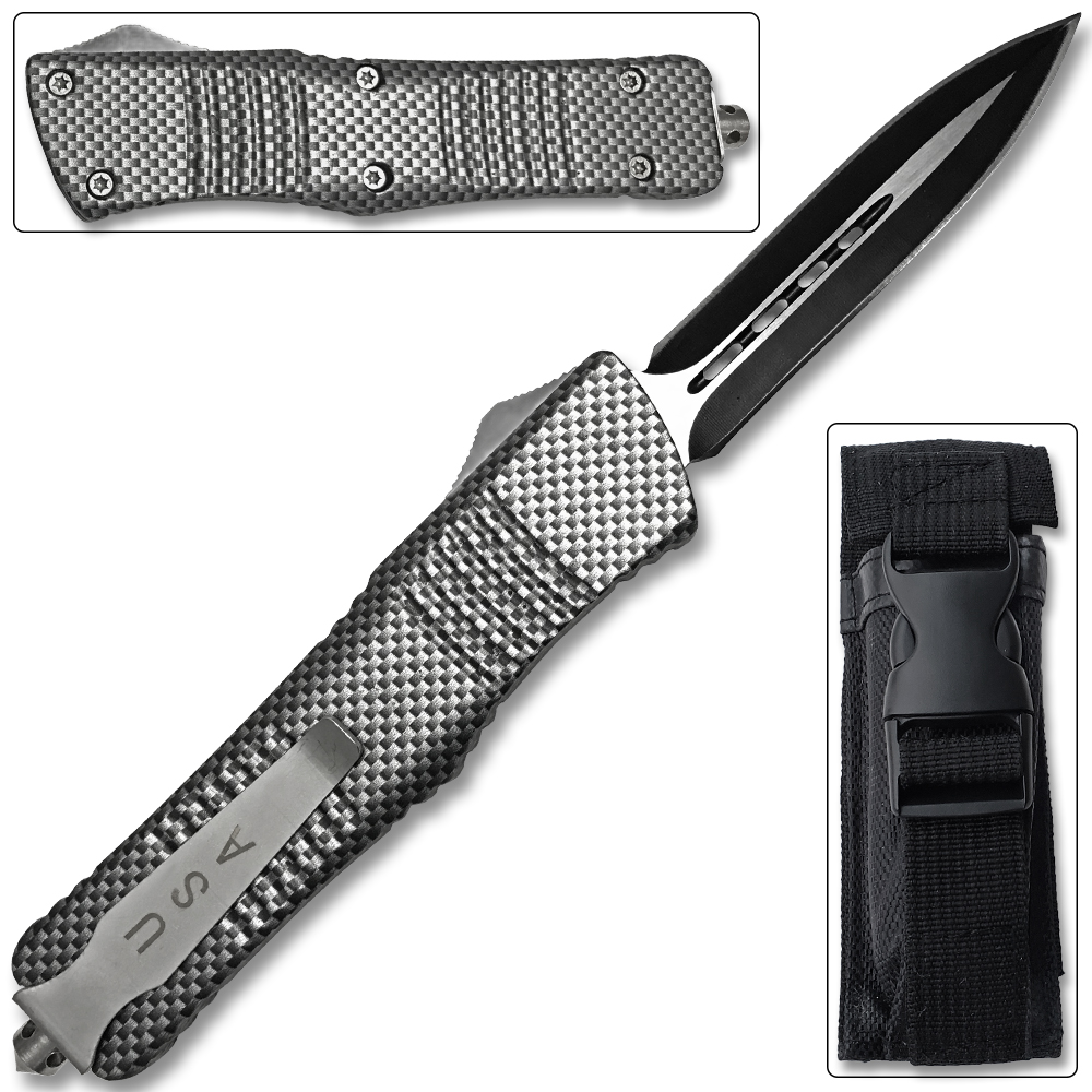 Spear Point OTF Switchblade Knife Out The Front Assisted Open Tactical
