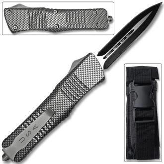 Spear Point OTF Knife Out The Front Assisted Open Tactical Glass