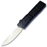 OTF-1001BK - Lightning Black Handle OTF Automatic Silver Drop Point Blade