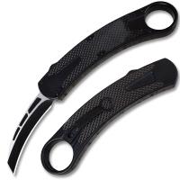 OTF-103-TB - Carbon Karambit OTF Switchblade Tanto Point Blade