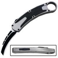 OTF-106ST - Auto Matic Karambit Tanto Point Blade Carbon Fiber Sliver Handle