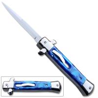 OTF-10BL - Italian Mafia Milano Knife Blue Handle