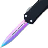 OTF16-RB - Full Size Dagger Point OTF Switchblade Knife Assisted Open Tactical Titanium Blade