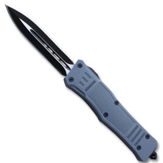Spear Edge Grey Flagship OTF Knife Double Edge Blade