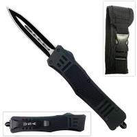 OTF-M14BK - Black Legendary OTF Switchblade Knife Spear Point Double Edged Overall 8