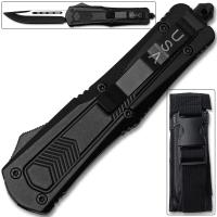 OTF2032 - Straight Edge Demolisher OTF Knife - Clip Plain USA