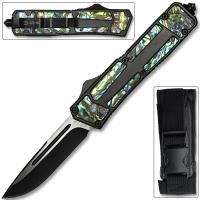 OTFB-5 - Black Hills Black OTF Switchblade Knife with Glass Breaker