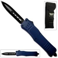 OTFM-11BL - Blue Legacy Edge OTF Knife Spear Point Double Edged Blade